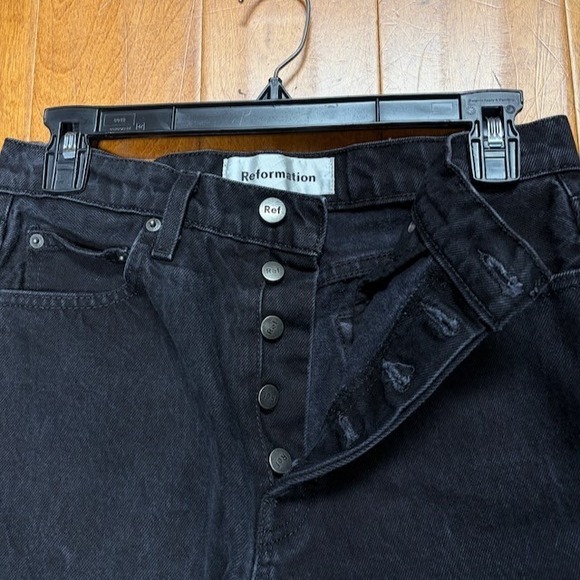 Reformation Melissa High & Skinny Womens Denim Jeans Size 29 Black Button Fly - Picture 5 of 8